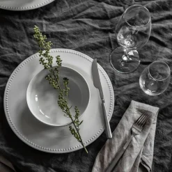 Scandi Living Dots plate 28 cm 4-pack, Creamy White Best