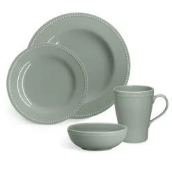 Scandi Living Dots plate 28 cm 4-pack, Green Discount
