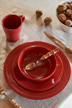 Scandi Living Dots plate 28 cm 4-pack, Red Hot