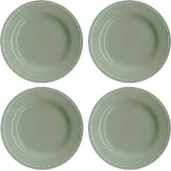 Scandi Living Dots small plate 22 cm 4-pack, Green New