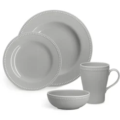 Scandi Living Dots small plate 22 cm 4-pack, Grey Best