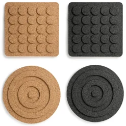Born In Sweden Dots square trivet 20x20 cm, Black Clearance