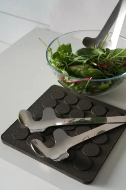 Born In Sweden Dots square trivet 20x20 cm, Black Clearance