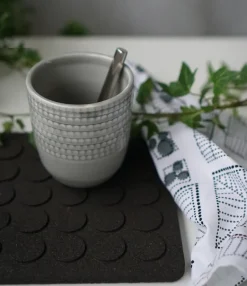 Born In Sweden Dots square trivet 20x20 cm, Black Clearance