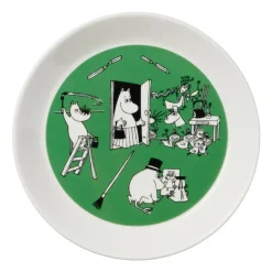 Moomin Arabia Drawing & Christmas Moomin plate 2 pieces, Ø19 cm Multi New
