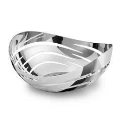 Robert Welch Drift bowl 22 cm, smooth Silver-coloured Discount