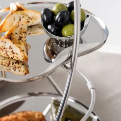Robert Welch Drift cake stand, 3 tier Silver-coloured Outlet