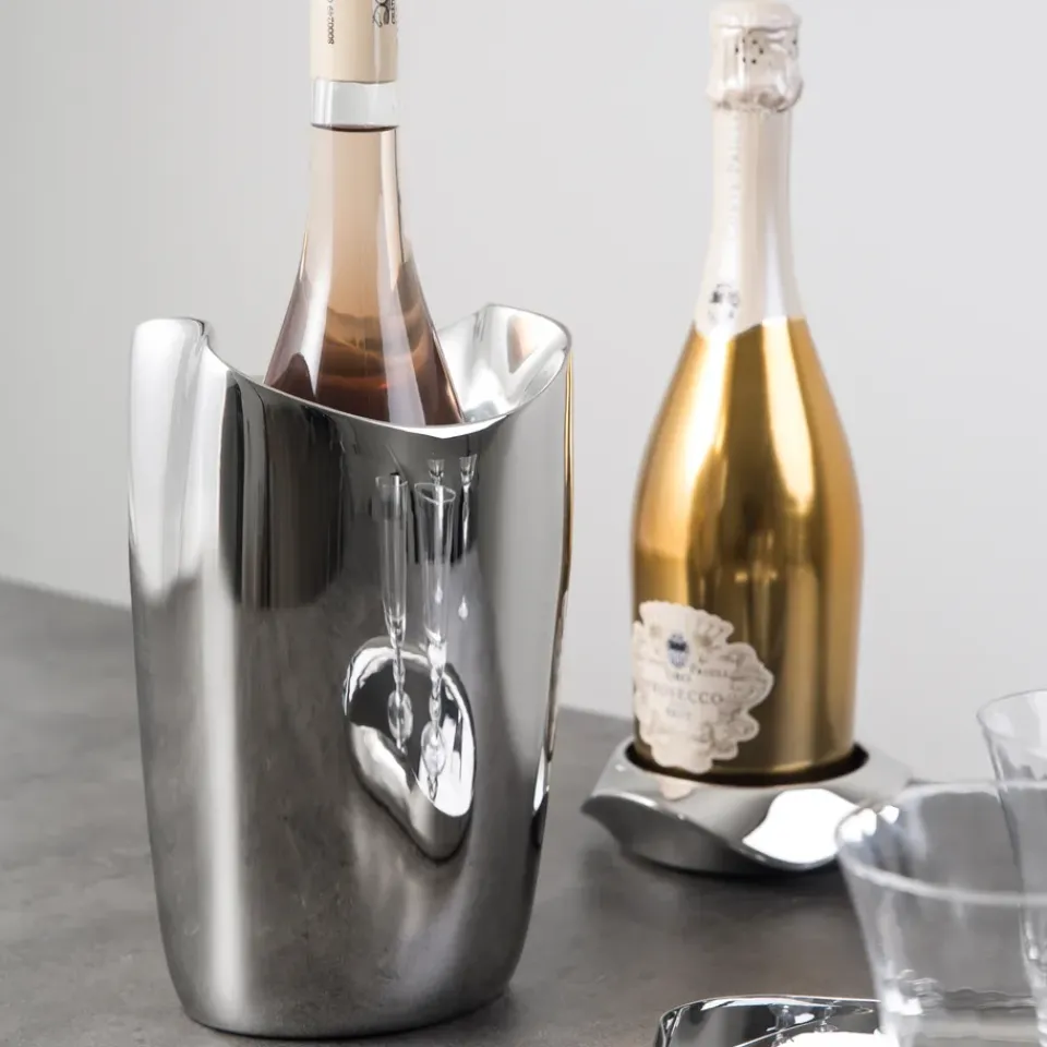 Robert Welch Drift double walled wine cooler, stainless steel Silver-coloured Online