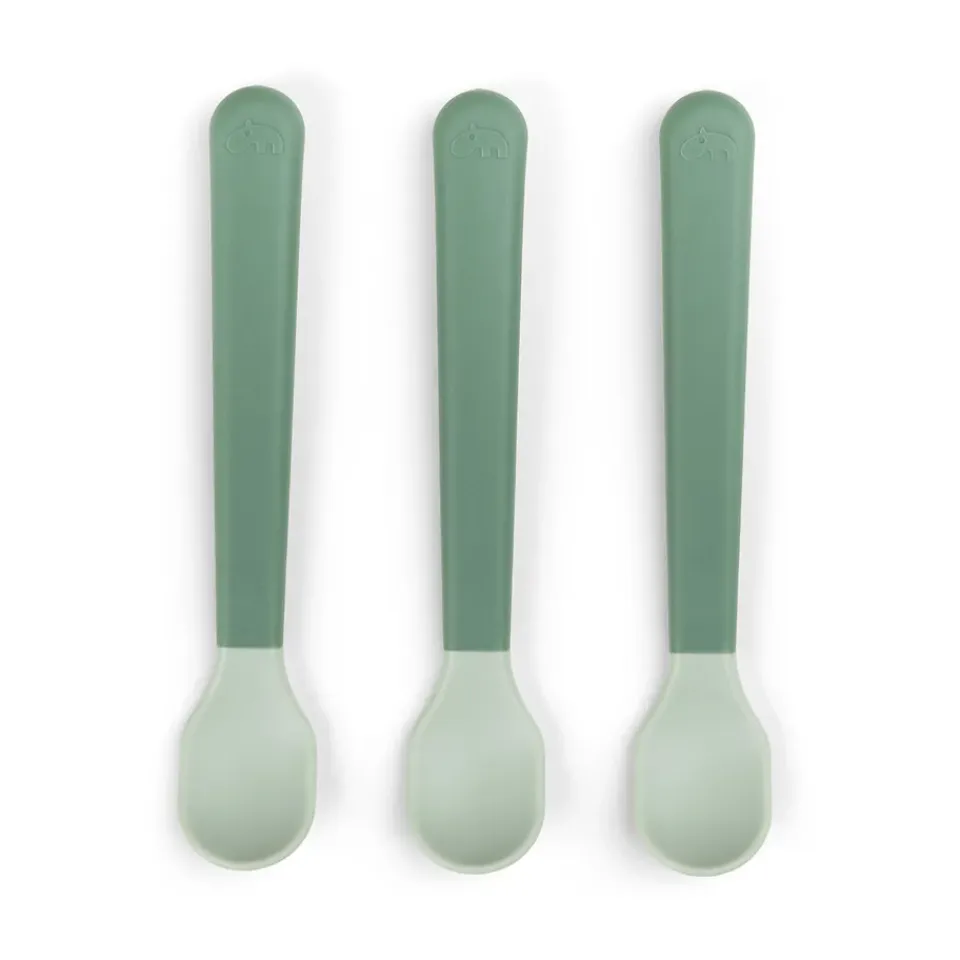 Done by deer Easy-grip foodie spoon 3-pack, Green New