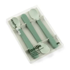 Done by deer Easy-grip foodie spoon 3-pack, Green New