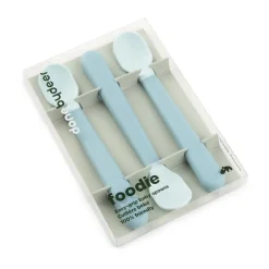 Done by deer Easy-grip foodie spoon 3-pack, Blue