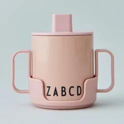 Design Letters Eat & Learn childrens cup, Nude Orange Clearance