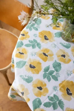 Sagaform Eden waxed tablecloth Ø180 cm, Yellow BlueBeige Best