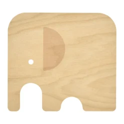 Muurla Elephant glass coaster 11x10 cm, Yellow