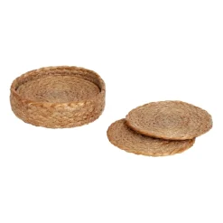 Dixie Elin coaster Ø10.5 cm 6-pack, Natural Brown Sale