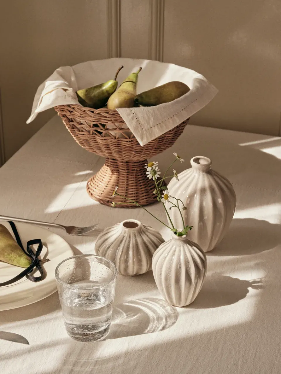 Broste Copenhagen Elin fabric napkin 45x45 cm, Off White Clearance