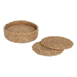 Dixie Ella coaster Ø10.5 cm 6-pack, Natural Brown New