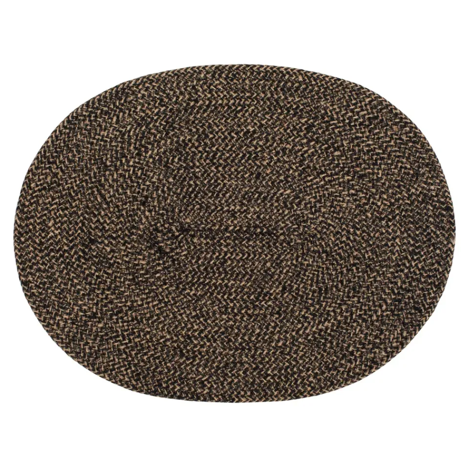 Dixie Ella placemat oval, Black New