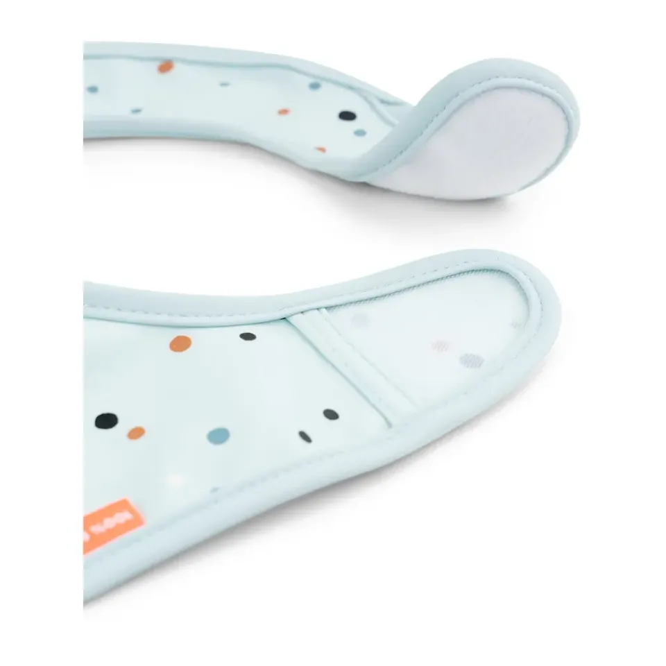 Done by deer Elphee bib with velcro 2-pack, Blue New