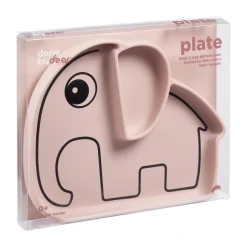 Done by deer Elphee Stick&Stay children's plate 17x20 cm, Powder Beige Online