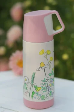 Rätt Start Elsa Beskow Blomsterfesten thermos 35 cl, White Pink Discount