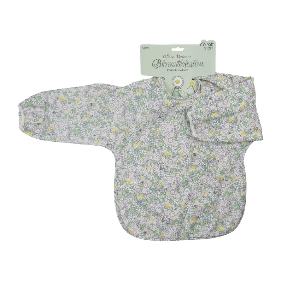 Rätt Start Elsa Beskow Blomsterfesten bib with sleeves, Multi Sale