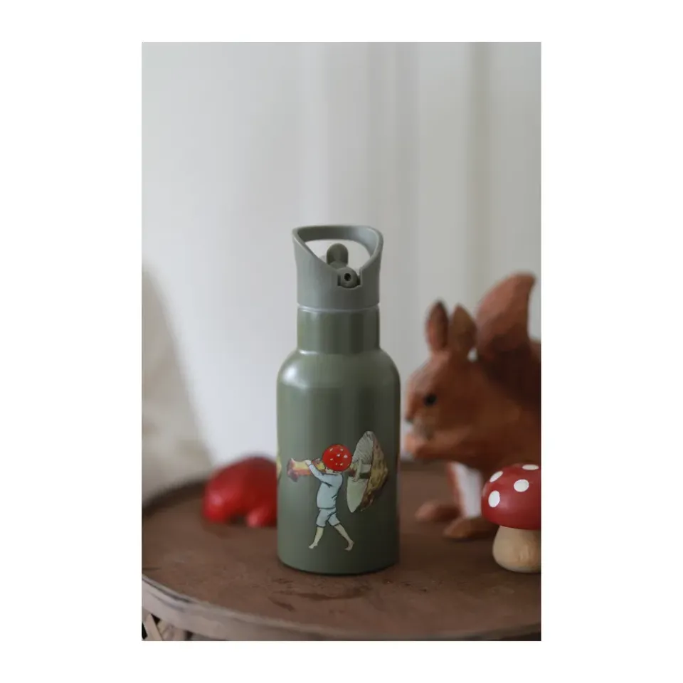 Rätt Start Elsa Beskow Tomtebobarnen water bottle 34 cl, Green Multi Online