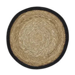 Dixie Emil round placemat, nature-black BeigeBlack