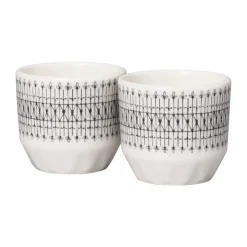 Arabia Emilia egg cup 4 cl 2-pack, Black-white BlackWhite Sale