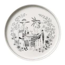 Arabia Emilia plate Ø24 cm, Black-white BlackWhite Clearance