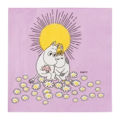 Moomin Arabia Enamored Moomin paper napkin 33x33 cm, 20-pack Purple Clearance