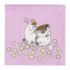 Moomin Arabia Enamored Moomin paper napkin 33x33 cm, 20-pack Purple Clearance