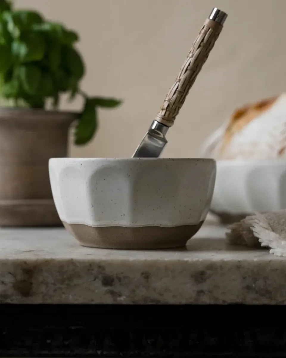 ERNST bowl stoneware, White-nature, Ø12 cm WhiteBeige Online