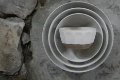 ERNST bowl stoneware, White-nature, Ø24 cm WhiteBeige Outlet