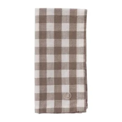 ERNST napkin checkered 40x40 cm, Mole-white BrownWhite Online