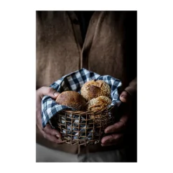 ERNST napkin checkered 40x40 cm, Grey-blue-white GreyBlueWhite Discount