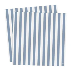 ERNST napkin striped 33x33 cm 20-pack, Light blue-white BlueWhite Hot