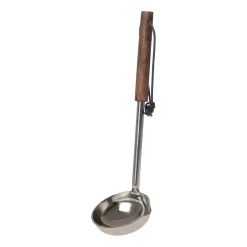ERNST sauce ladle with wooden handle, Dark Brown Hot