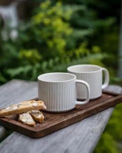 ERNST teacup grooved 36 cl, Off- White