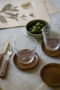 ERNST wooden tray, Acacia, Ø10 cm Brown Best