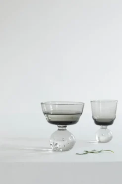 Serax Eternal snow stem glass M 9.2 cm, Smoky Grey Best