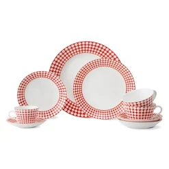 Gustavsbergs Porslinsfabrik Eva plate, Ø 22 cm RedWhite Hot