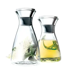 Eva Solo glass carafe 1 L, Stainless steel Silver-colouredTransparent Hot