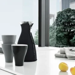 Eva Solo glass carafe 1 L, Stainless steel Silver-colouredTransparent Hot