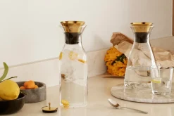 Eva Solo glass carafe 1 L, Brass-black Gold-colouredTransparentBlack New