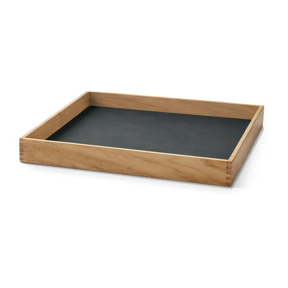 LIND DNA Even teak tray square S, Nupo anthracite Grey Clearance
