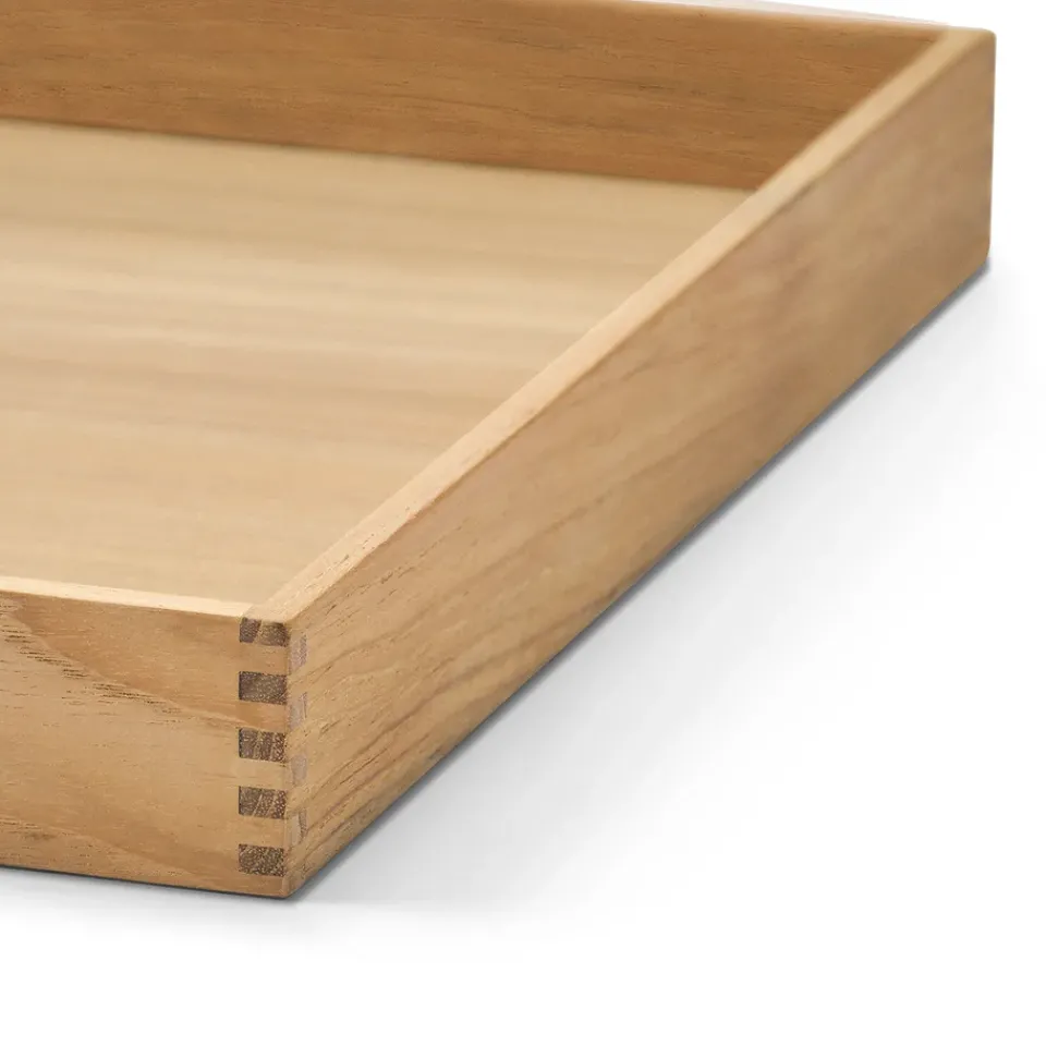 LIND DNA Even teak tray square S, Nupo anthracite Grey Clearance