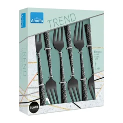 Amefa Felicity cake forks 15.6 cm 6-pack, Black New
