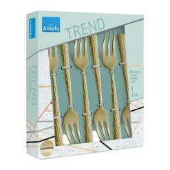 Amefa Felicity cake forks 6-pack 15.6 cm, Champagne Silver-coloured
