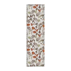 Ekelund Linneväveri Fåglabäck table runner 35x120 cm, Brown